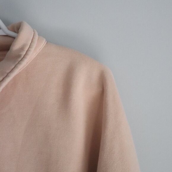 Aerie Cropped Sz Lrg Peach Cropped Button Henley Pullover Long Sleeve Sweatshirt - Picture 6 of 14